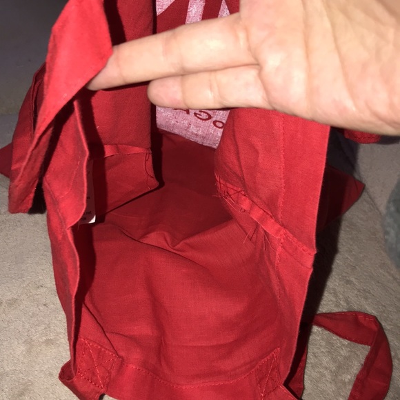 Hit promotional products Gain 19 #gogain19 red and white lightweight linen tote - Picture 3 of 4